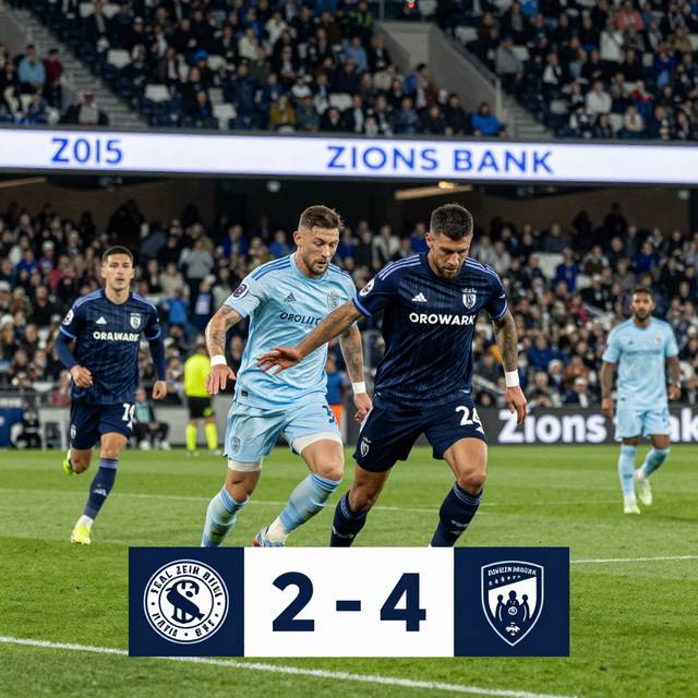 Real Monarchs nhận thất bại đậm 2-4 trên sân nhà Zions Bank Stadium trước Tacoma Defiance ở vòng
